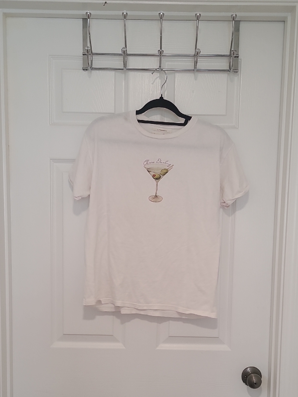 Anthropologie White V-Neck Tee